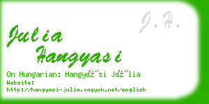 julia hangyasi business card